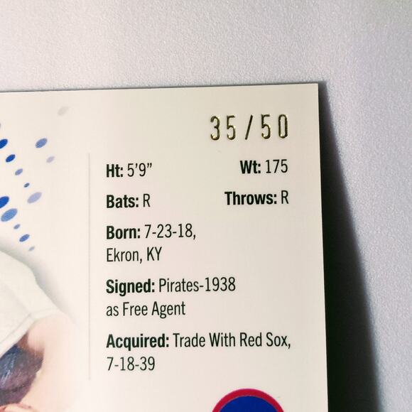 Pee Wee Reese SSP 35/50 #146 Topps Pristine Gold Pulsar Refractor Dodgers 2023 - Picture 6 of 6